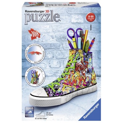 Puzzle 3d 108 pièces : chaussure sneaker graffiti  Ravensburger    290645